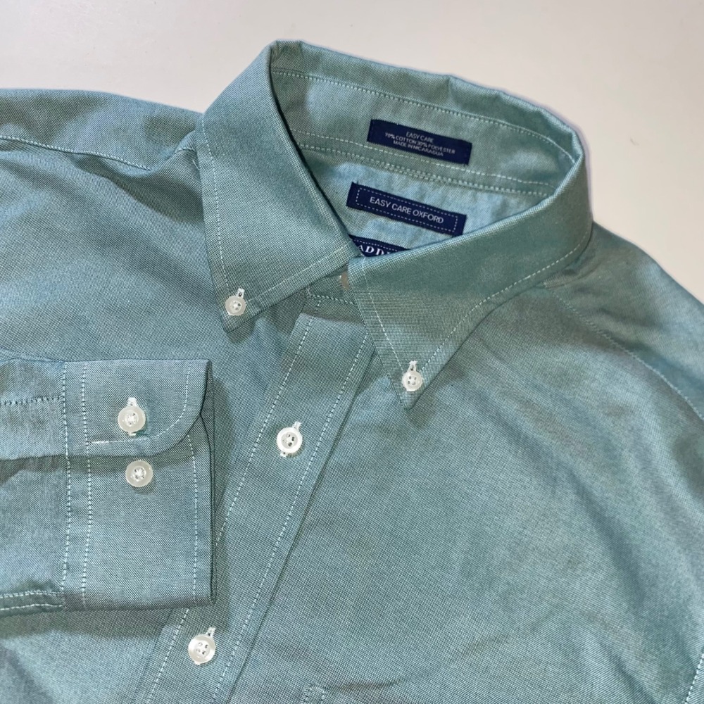 Saddlebred Mens Easy Care Oxford Button Down Shirt Sage Green 15 32/33 P225